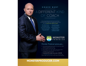 Coach Burt Monster Producer Magazine Ad