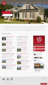 red realty website image