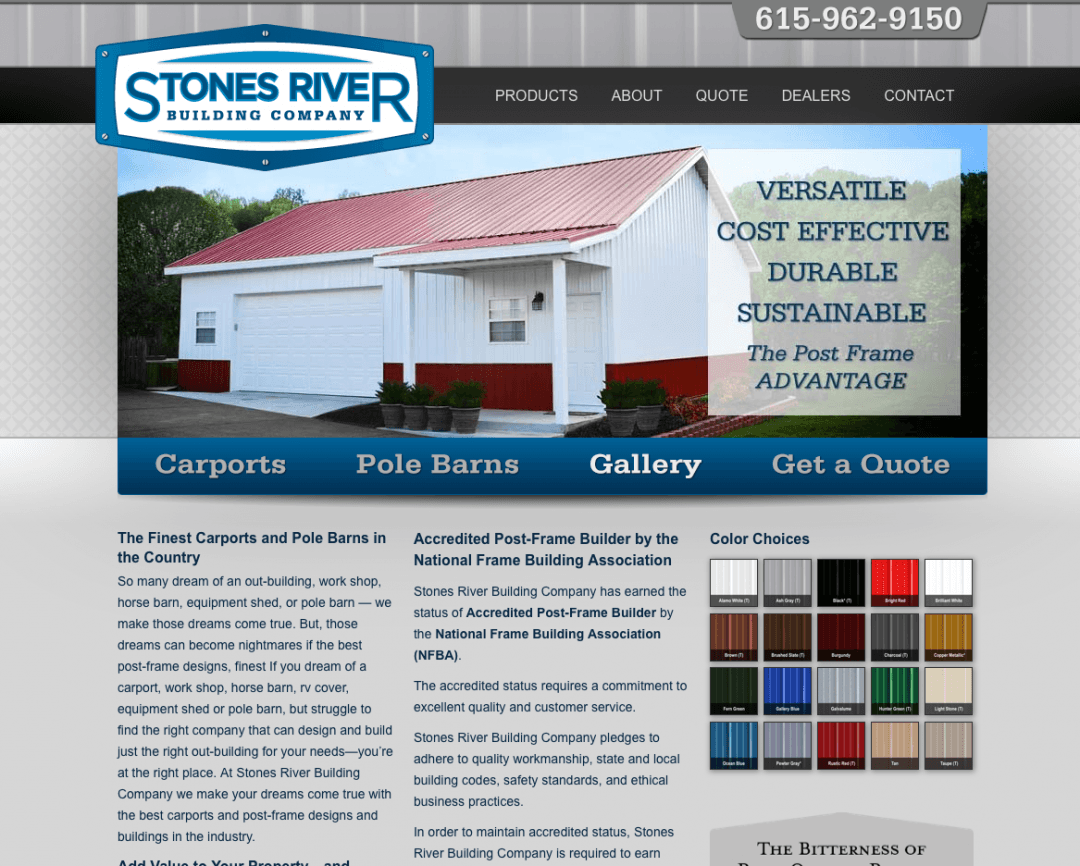 stones river building company website image