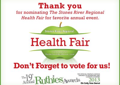 Stones River Regional IPA. Health Fair and Ruthies Ad - portfolio