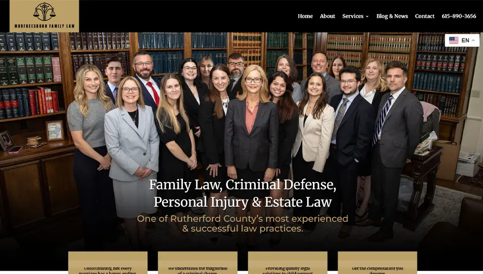 Murfreesboro Family Law Website Homepage